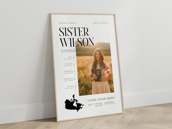 Custom LDS Missionary Recap Wall Art Poster | Printed & Shipped