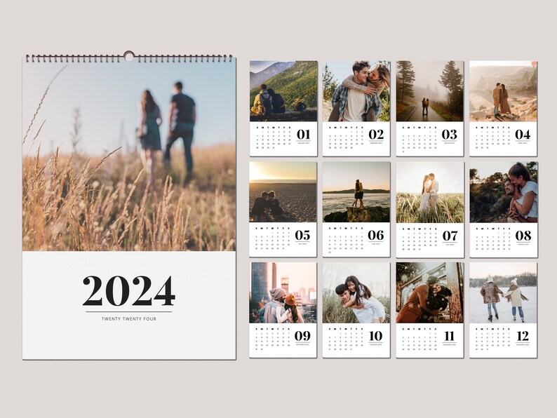 Custom Wall Calendar Modern Design Printed & Shipped - Etsy