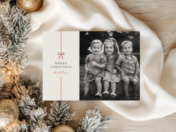 Whimsical Bow Christmas Cards | Printed & Shipped