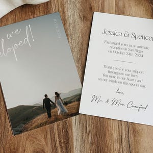 Modern Elopement Announcement Cards | Printed & Shipped