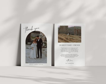 Simplistic Wedding Thank You Cards | Printed & Shipped