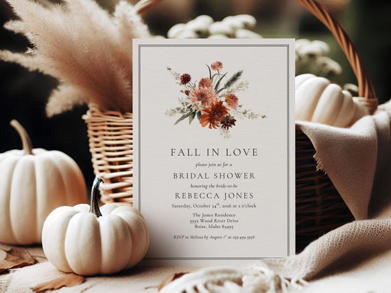 Fall in Love | Bridal Shower Invitations
