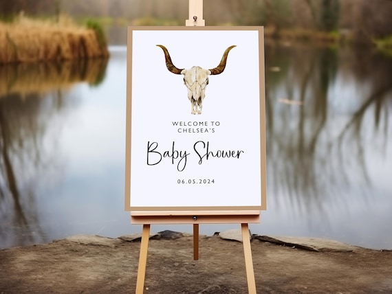 Little Cowboy | Baby Shower Welcome Sign