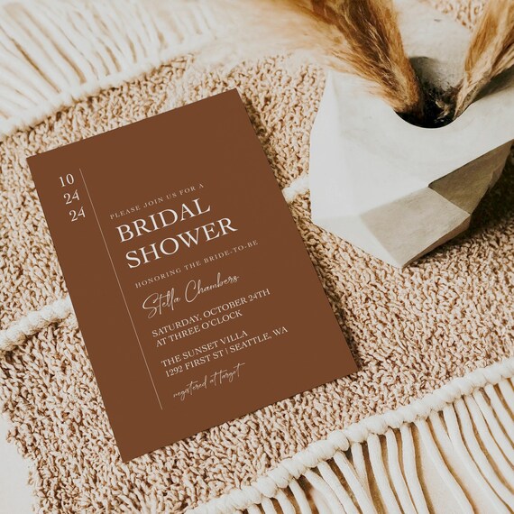 Modern Boho | Bridal Shower Invitations | Printed & Shipped