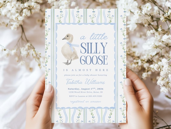 Silly Goose | Baby Shower Invitations | Printed & Shipped