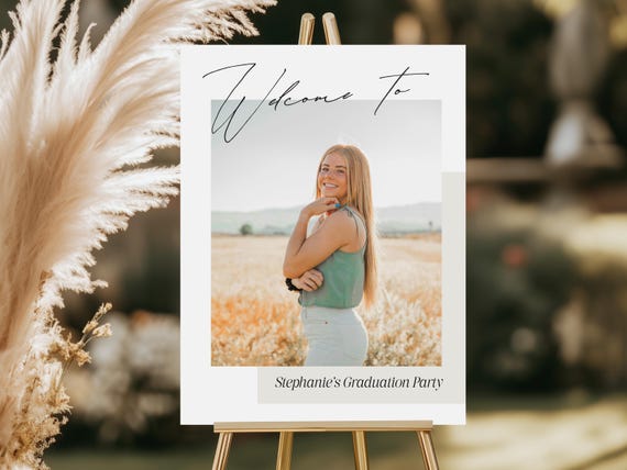 Professionally Printed | Whimsical Graduation Party Welcome Sign