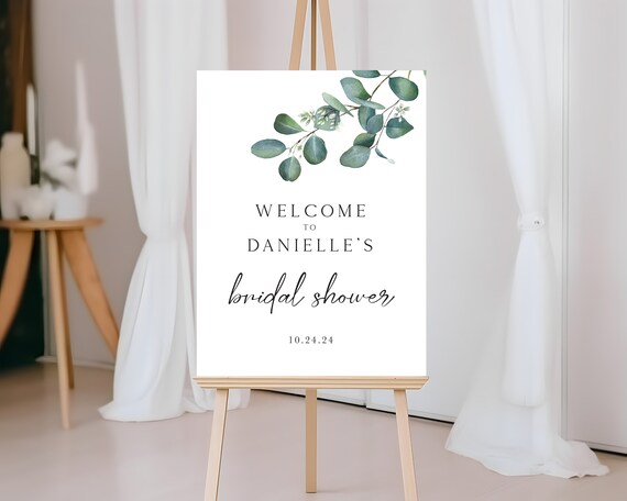 Eucalyptus Theme | Bridal Shower Welcome Sign