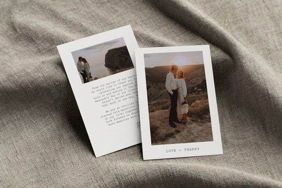 Contemporary Wedding Thank You Cards | Printed & Shipped