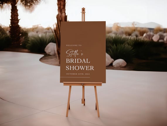 Professionally Printed | Modern Boho | Bridal Shower Welcome Sign