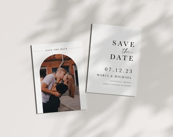 Arched Wedding Save the Date Card | Printed & Shipped