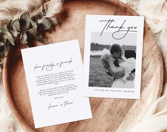 Minimalistic Wedding Thank You Cards | Printed & Shipped