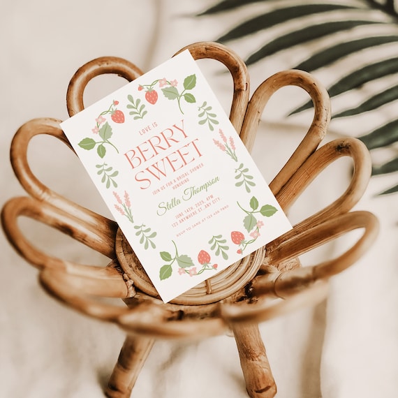 Love is Berry Sweet | Bridal Shower Invitations | Printed & Shipped