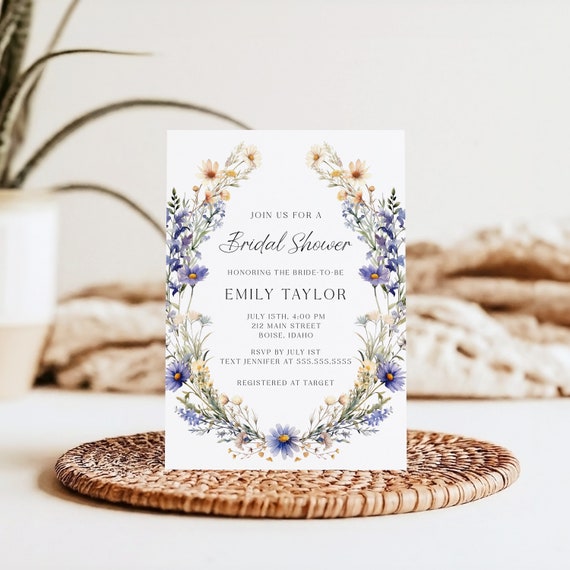Spring Floral | Bridal Shower Invitations | Printed & Shipped