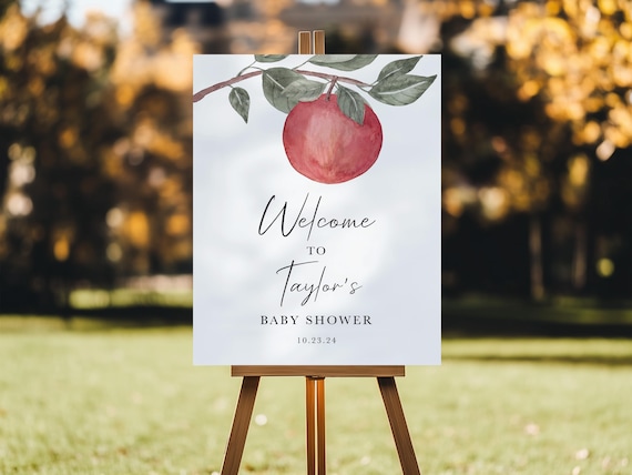 Apple of Our Eye Theme | Baby Shower Welcome Sign