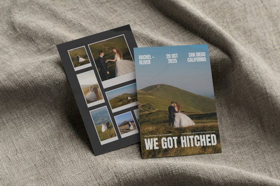 Bold Style Elopement Announcement Cards | Printed & Shipped