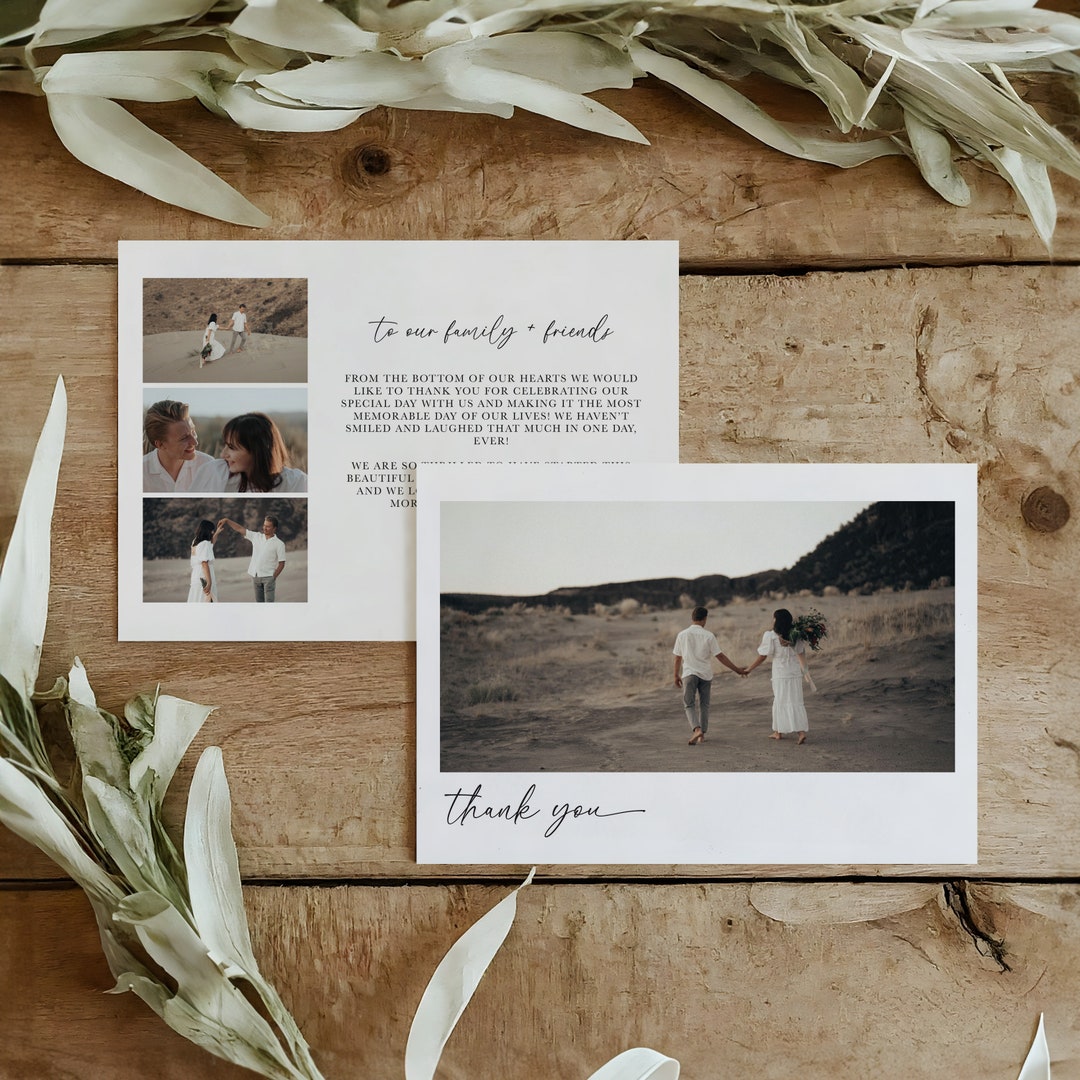 Personalized Wedding Thank You Cards | Printed & Shipped - Etsy