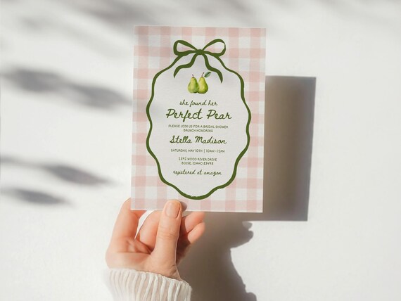 Perfect Pear Theme | Bridal Shower Invitations