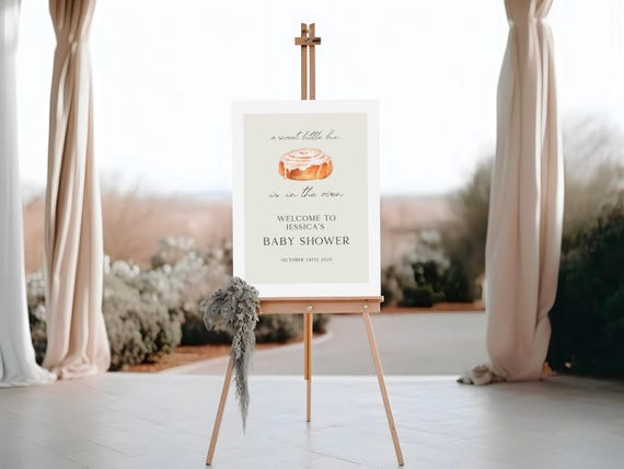 Bun in the Oven | Baby Shower Welcome Sign