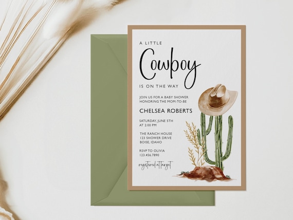 Little Cowboy | Baby Shower Invitations