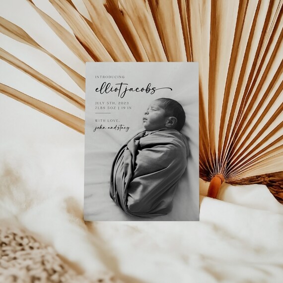 Whimsical Birth Announcement | Printed & Shipped