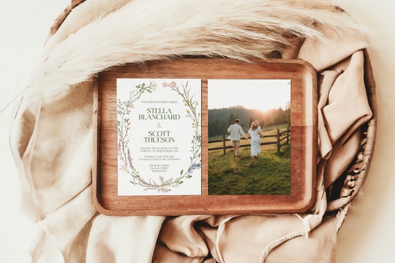 Elegant Spring Wedding Invitation | Printed & Shipped