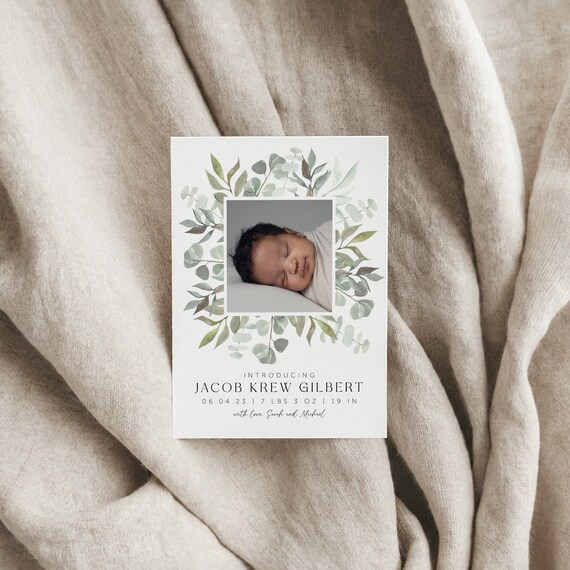 Graceful Birth Announcement | Printed & Shipped