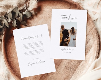 Minimalistic Wedding Thank You Cards | Printed & Shipped
