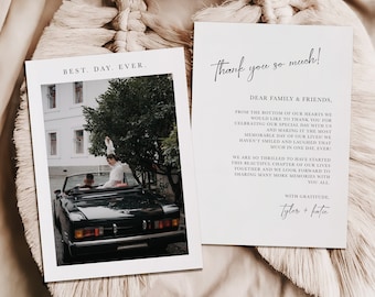 Modern Wedding Thank You Cards | Printed & Shipped