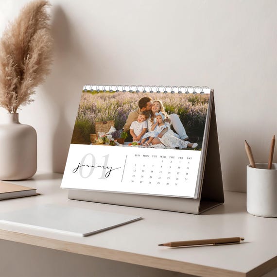 2025 Custom Desk Calendar | Elegant Design | Printed & Shipped