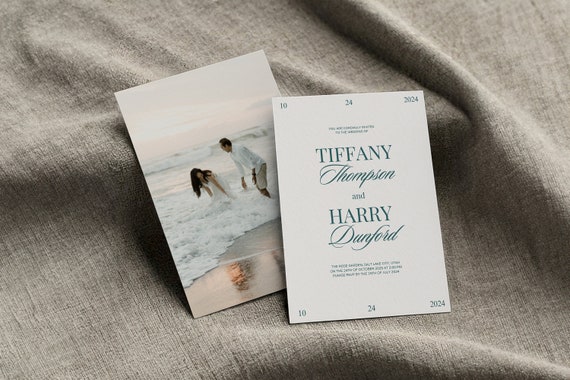 Modern Elegant Wedding Invitation | Printed & Shipped