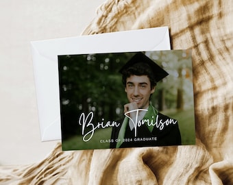 Tarjetas de anuncio de graduación impresas profesionalmente y vibrantes