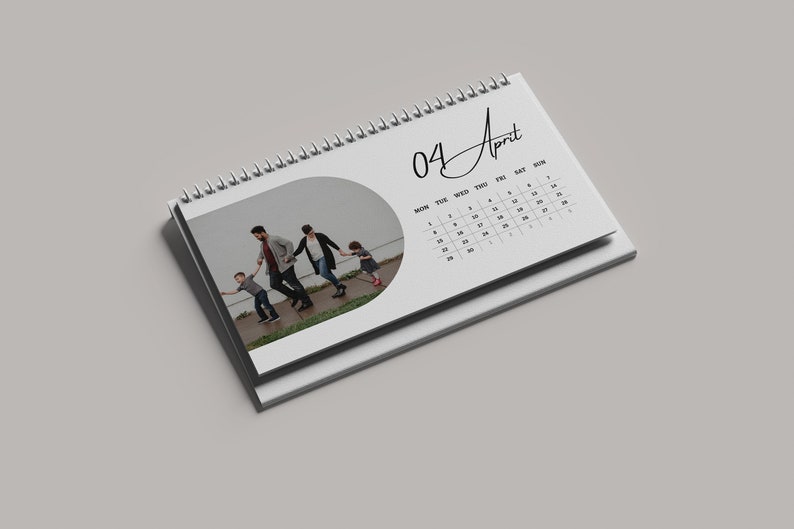 Custom Desk Calendar Simplistic Design Printed & Shipped - Etsy