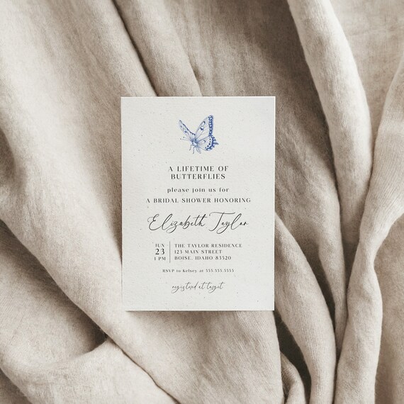 Lifetime of Butterflies | Bridal Shower Invitations | Printed & Shipped
