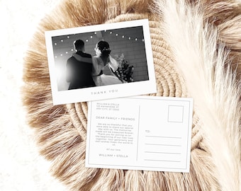 Minimalistic Wedding Thank You Cards | Printed & Shipped - Etsy