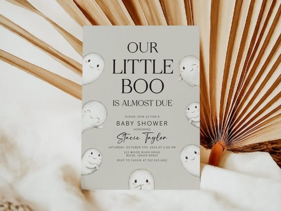 Our Little Boo Is Almost Due | Baby Shower Invitation
