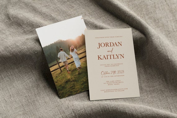 Modern Color Wedding Invitation | Printed & Shipped