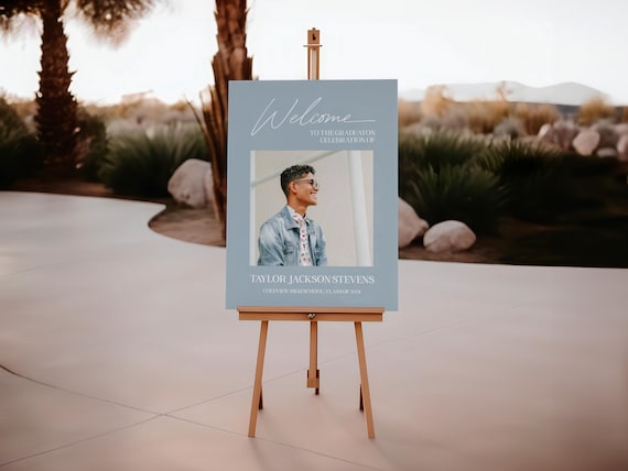 Professionally Printed | Radiant Graduation Party Welcome Sign