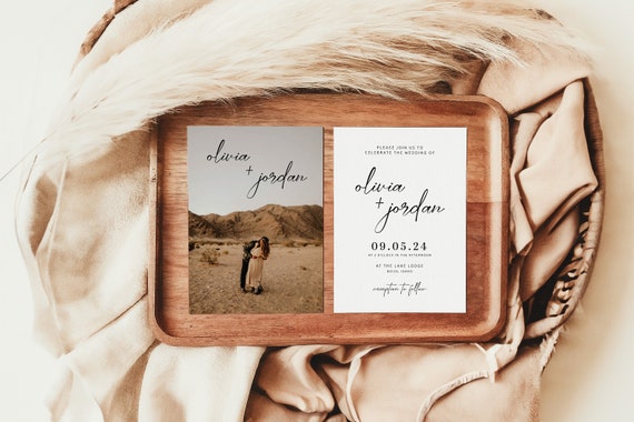 Simplistic Wedding Invitation | Printed & Shipped