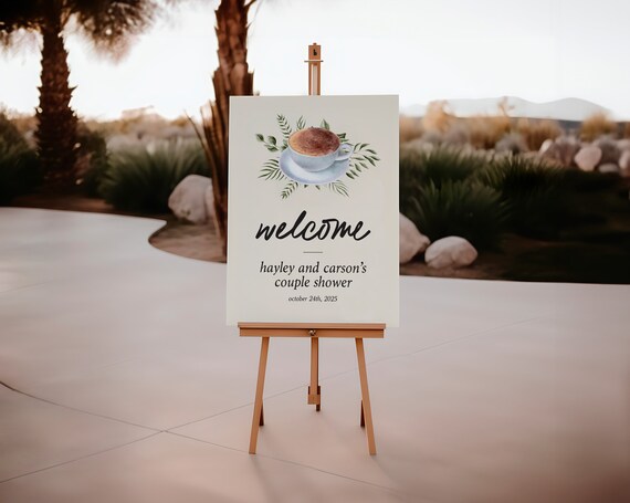 Love is Brewing | Bridal Shower Welcome Sign | Printed & Shipped