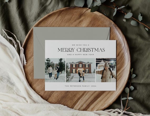 Modern Elegant Christmas Cards | Printed & Shipped