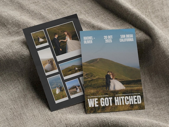 Bold Style Elopement Announcement Cards | Printed & Shipped