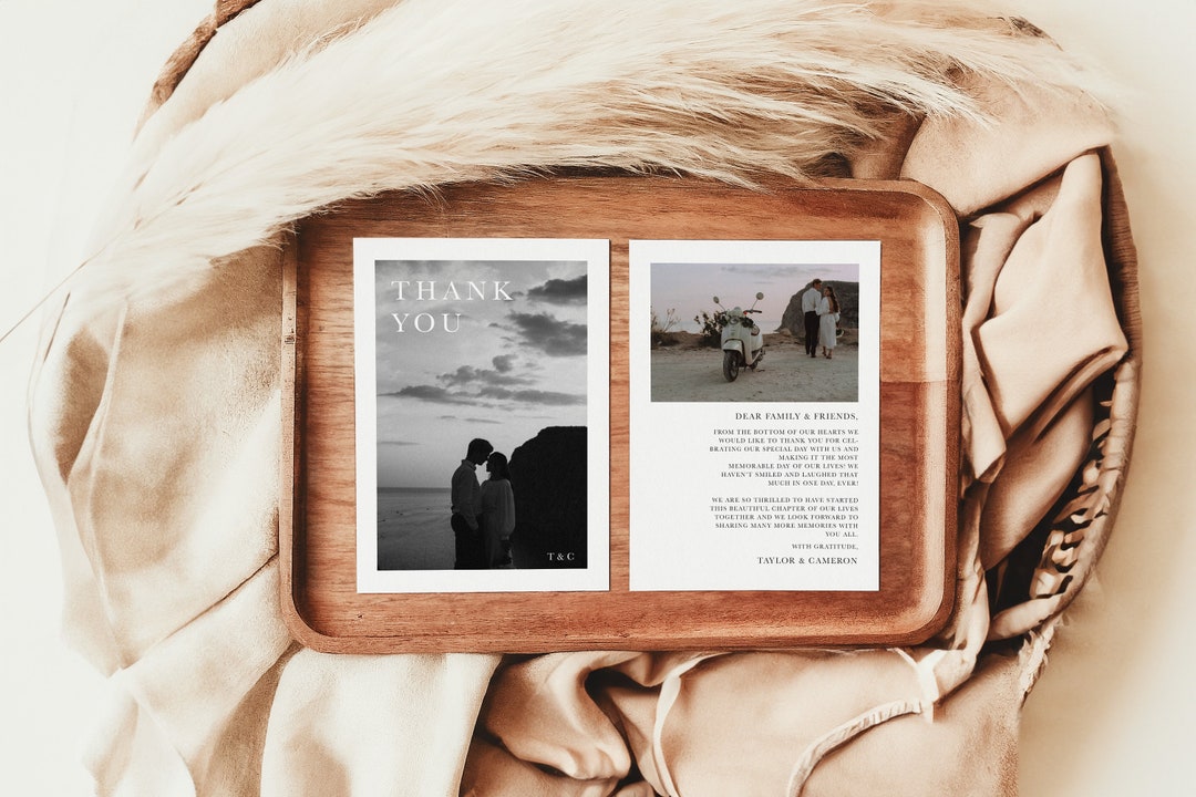 Custom Wedding Thank You Cards | Printed & Shipped - Etsy