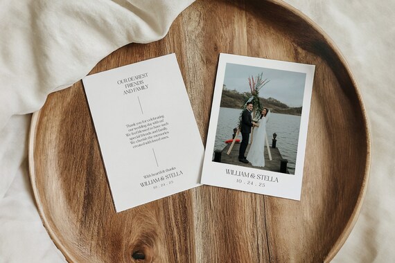 Contemporary Wedding Thank You Cards | Printed & Shipped