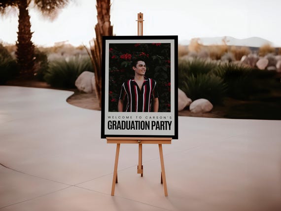 Professionally Printed | Bold Graduation Party Welcome Sign