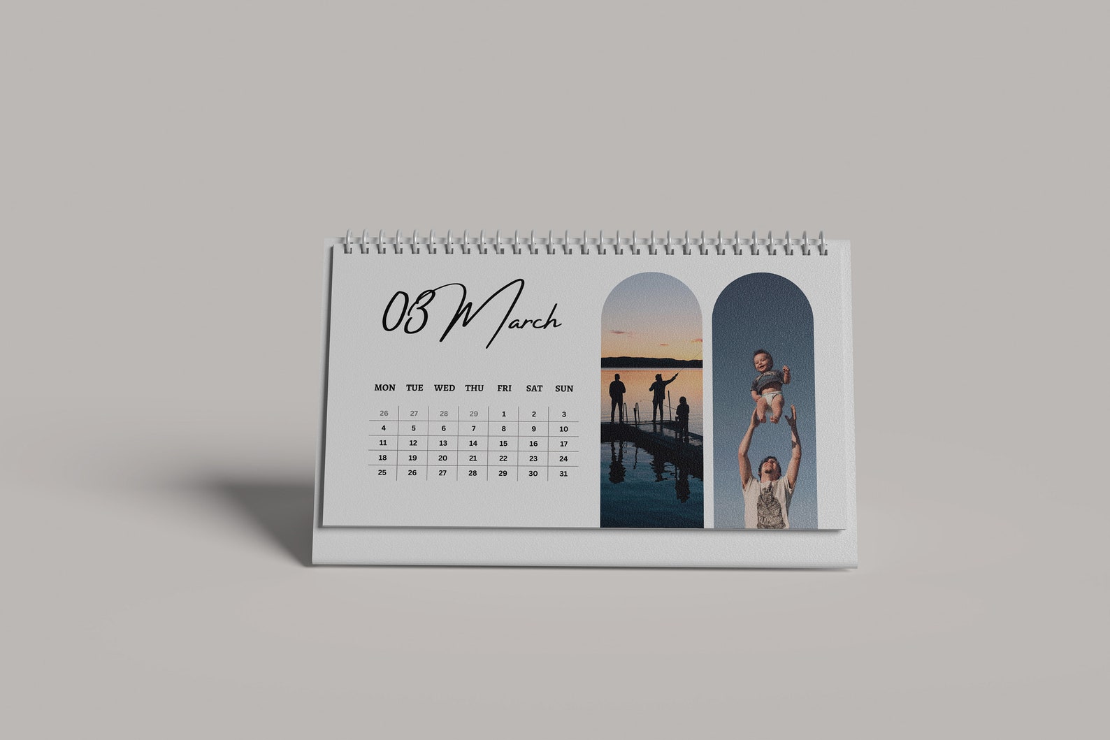 Custom Desk Calendar Simplistic Design Printed & Shipped - Etsy