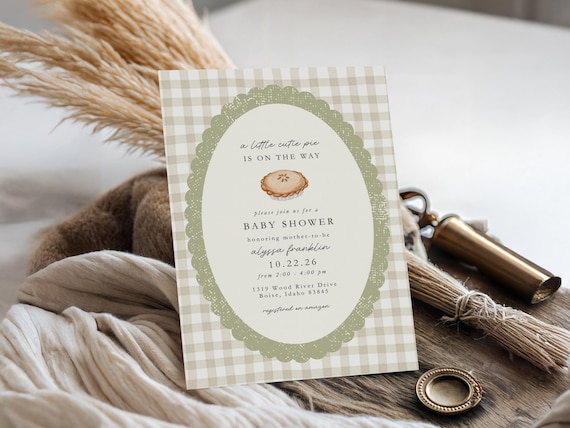 Little Cutie Pie | Baby Shower Invitations | Printed & Shipped