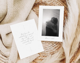 Minimalistic Wedding Thank You Cards | Printed & Shipped - Etsy