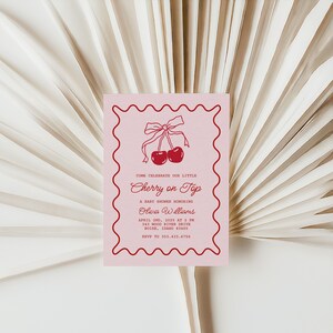 Tema Cherry on Top / Inviti per baby shower / Stampati e spediti