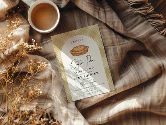 Cutie Pie Theme | Baby Shower Invitations