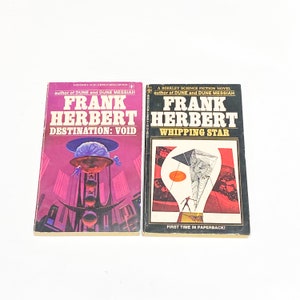 Frank Herbert - Destination Void & Whipping Star - Science Fiction Book - Sci Fi Paperback Lot of 2 - Vintage Paperback Books - Very Good